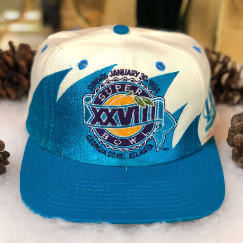 Vintage NFL Super Bowl XXVIII Logo Athletic Sharktooth Snapback Hat