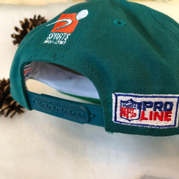 Vintage Deadstock NWT Sports Specialties Grid NFL Miami Dolphins Snapback Hat