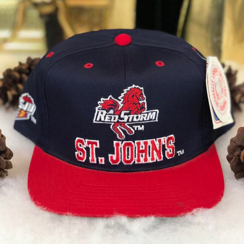 Vintage Deadstock NWT NCAA St. John's Red Storm Logo 7 Twill Snapback Hat