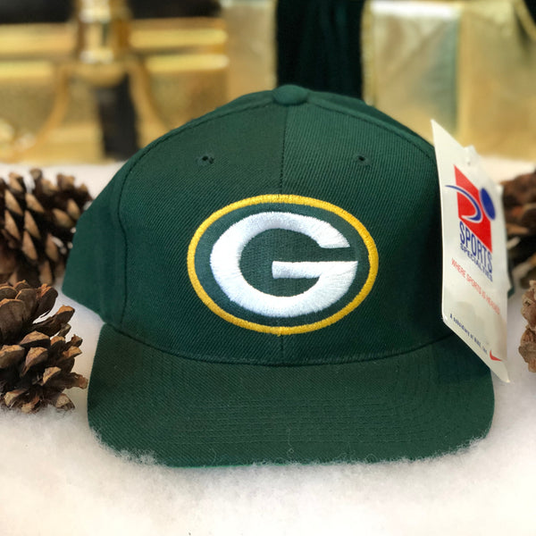 Vintage Deadstock NWT Sports Specialties NFL Green Bay Packers Plain Logo Snapback Hat