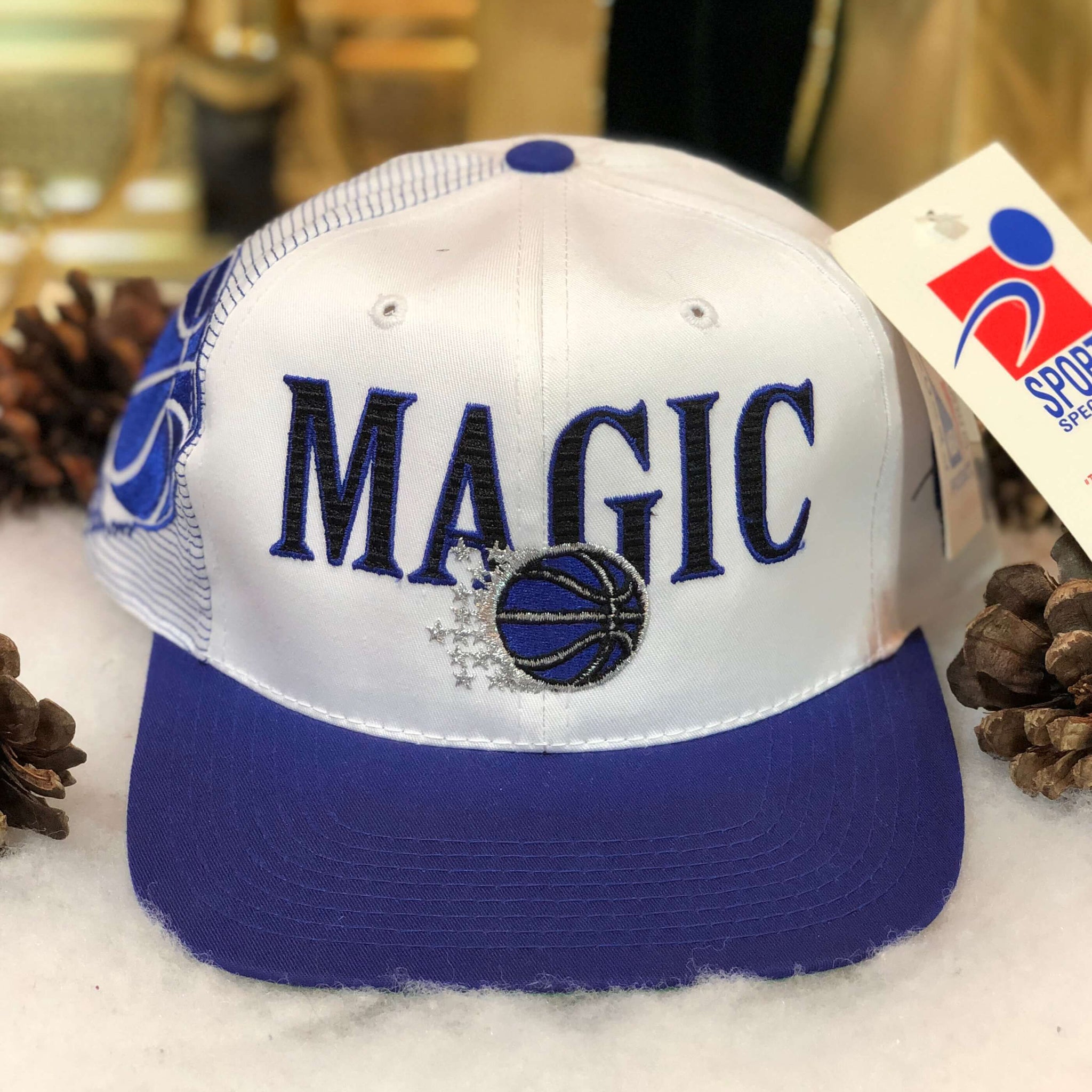 Vintage Deadstock NWT NBA Orlando Magic Sports Specialties Laser Snapback Hat