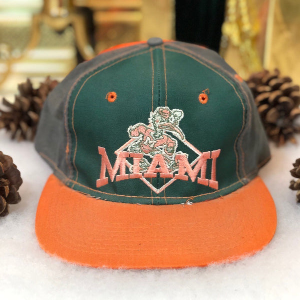 Vintage NCAA Miami Hurricanes The Game Nylon Snapback Hat
