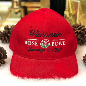 Vintage NCAA 1999 Rose Bowl Wisconsin Badgers Wool Snapback Hat
