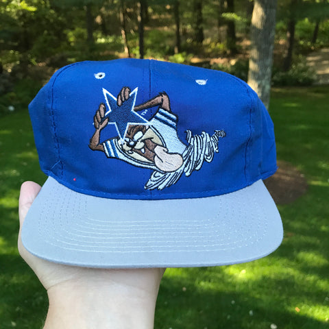 Vintage 1993 Looney Tunes Taz x NFL Dallas Cowboys Snapback Hat