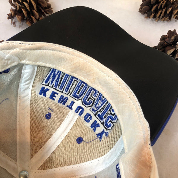 Vintage Deadstock NWT NCAA Kentucky Wildcats Leather Strapback Hat