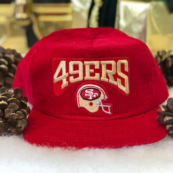 Vintage Deadstock NWOT New Era NFL San Francisco 49ers Corduroy Snapback Hat