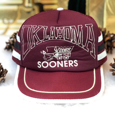 Vintage NCAA Oklahoma Sooners 3-Stripe Trucker Hat
