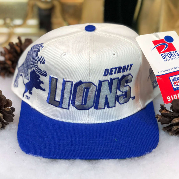 Vintage Deadstock NWT NFL Detroit Lions Sports Specialties Shadow Snapback Hat