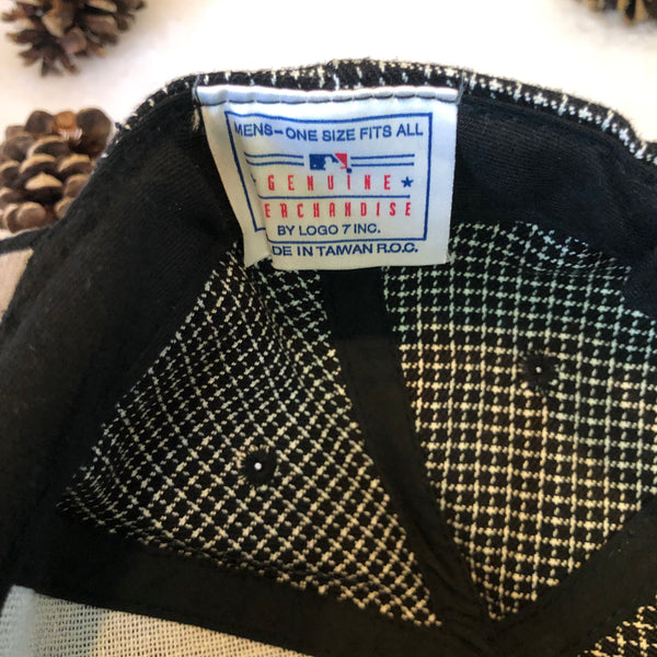 Vintage Deadstock NWOT Logo Athletic MLB Chicago White Sox Checkered Plaid Velcro Hat