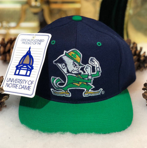 Vintage Deadstock NWT NCAA Notre Dame Fighting Irish The G Cap Wool Snapback Hat