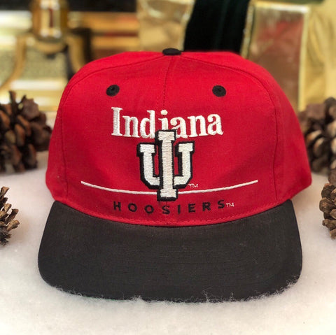 Vintage NCAA Indiana Hoosiers Twins Enterprise Bar Line Twill Snapback Hat