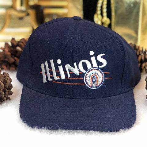 Vintage Deadstock NWOT NCAA Illinois Fighting Illini Universal Wool Snapback Hat
