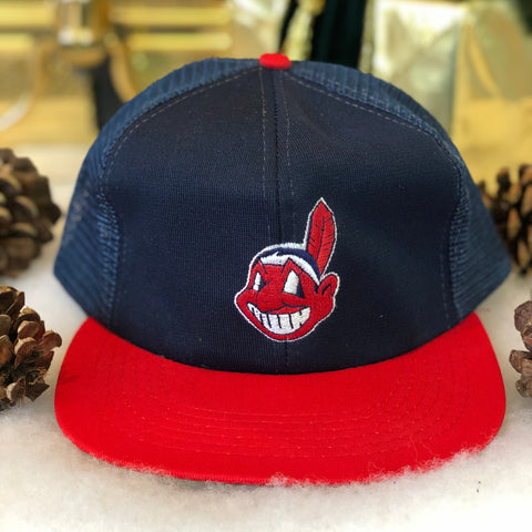 Vintage Deadstock NWT MLB Cleveland Indians Trucker Hat Snapback