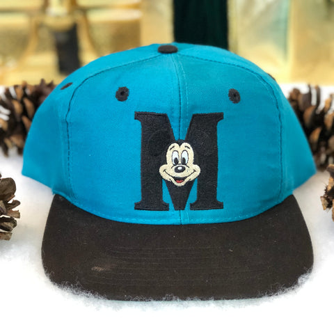 Vintage Disney Mickey Mouse Teal Snapback Hat