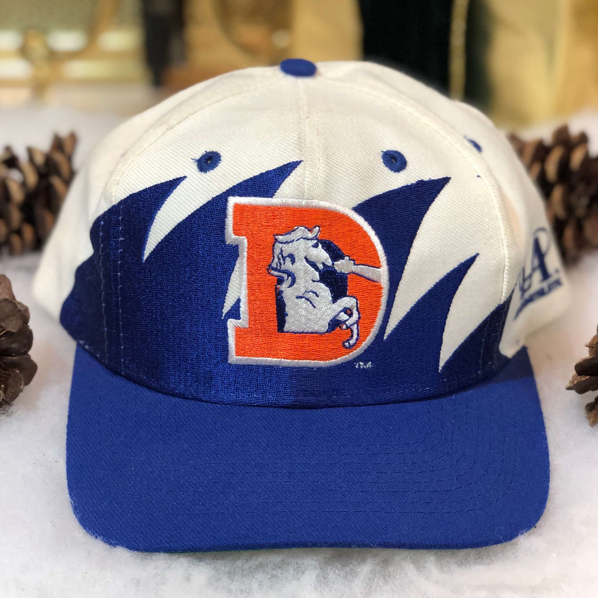 Vintage NFL Denver Broncos Logo Athletic Sharktooth Snapback Hat