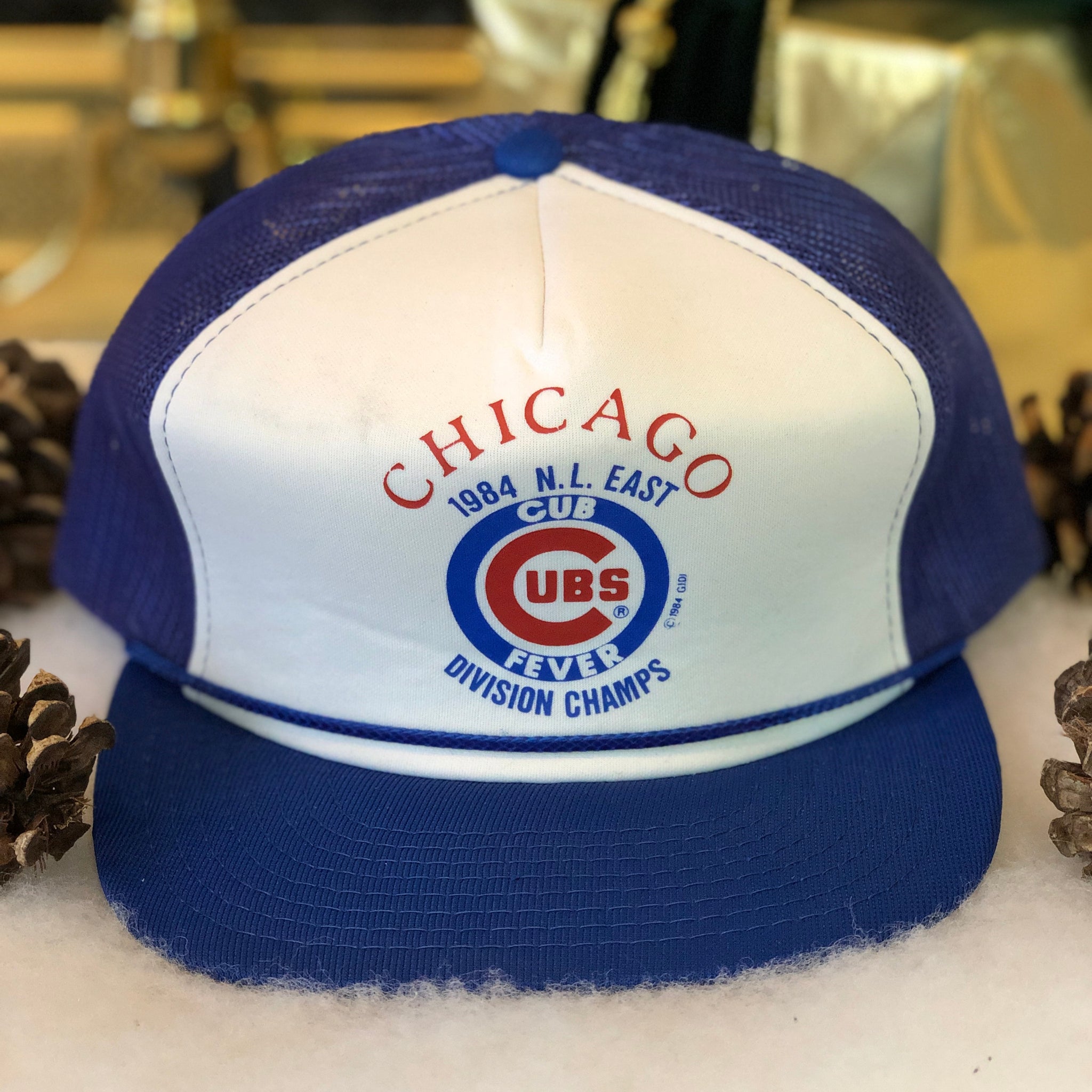 Vintage Deadstock NWOT MLB 1984 N.L. East Champions Chicago Cubs Trucker Hat Snapback