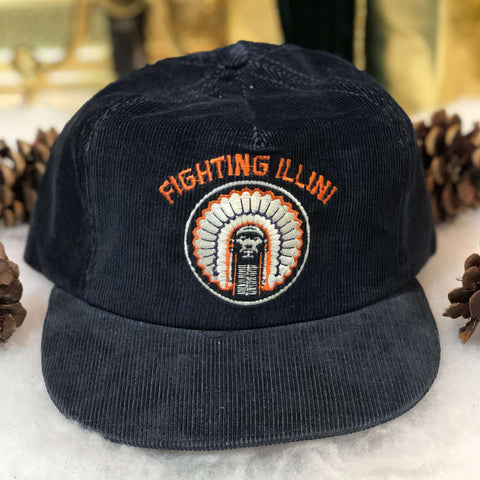 Vintage NCAA Illinois Fighting Illinois Corduroy Snapback Hat