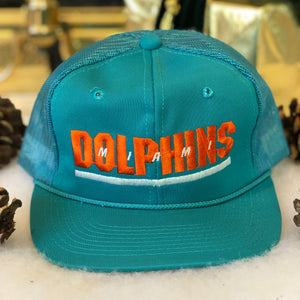 Vintage Deadstock NWOT Sports Specialties NFL Miami Dolphins Trucker Hat Snapback