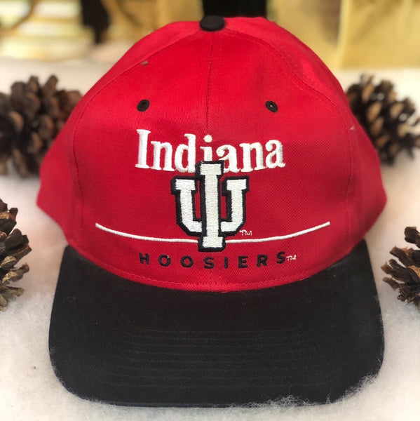 Vintage Deadstock NWOT NCAA Indiana Hoosiers Twins Enterprise Bar Line Twill Snapback Hat