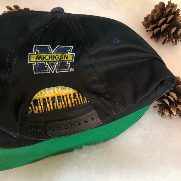 Vintage Deadstock NWT NCAA Michigan Wolverines Twill Snapback Hat