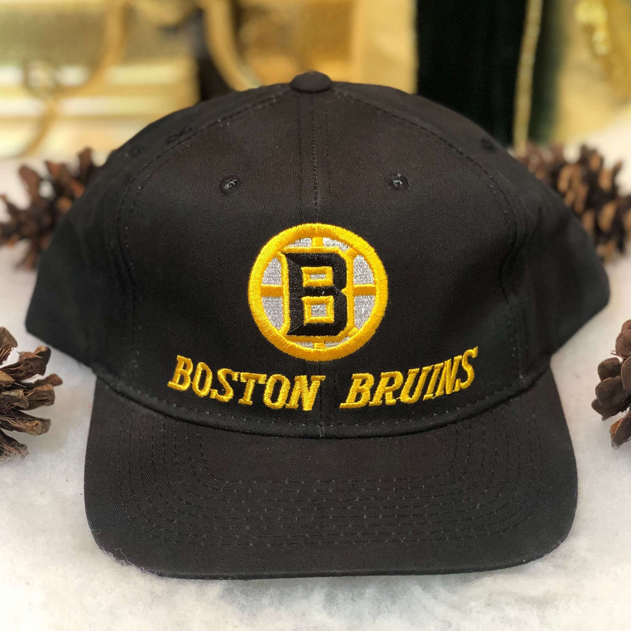 Vintage Deadstock NWOT NHL Boston Bruins The G Cap Twill Snapback Hat