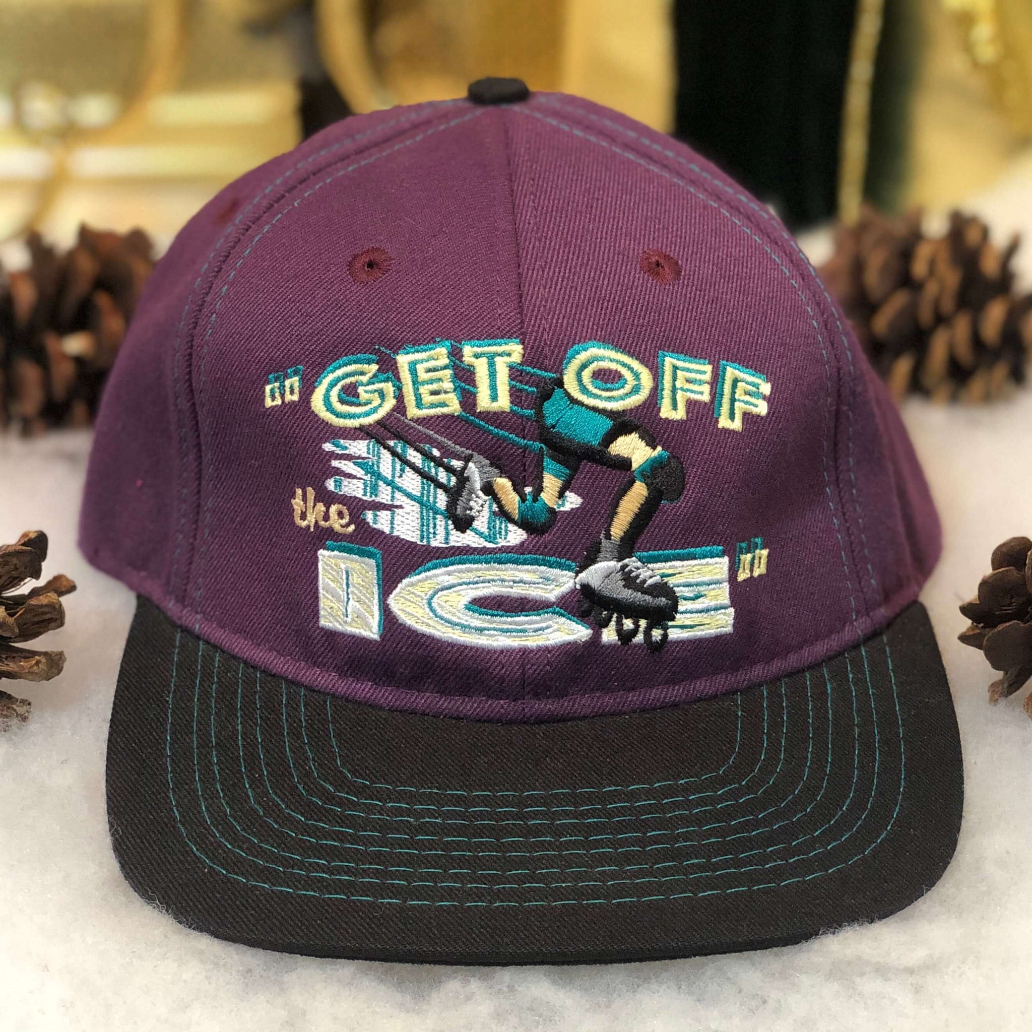 Vintage Get Off the Ice CCM Roller Hockey #1 Apparel Snapback Hat