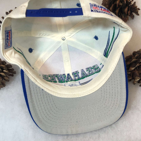 Vintage Deadstock NWOT NFL Seattle Seahawks Logo Athletic Diamond Snapback Hat