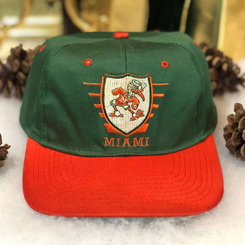 Vintage NCAA Miami Hurricanes Twill Snapback Hat