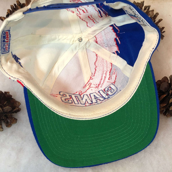 Vintage Deadstock NWOT NFL New York Giants Logo Athletic Splash Snapback Hat