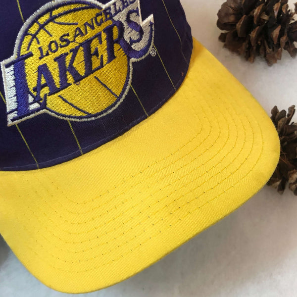 Vintage NBA Los Angeles Lakers Twins Enterprise Pinstripe Twill Snapback Hat