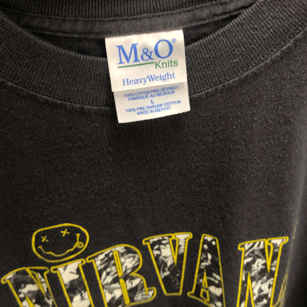 Vintage 1997 Nirvana Band M&O Knits T-Shirt (L)