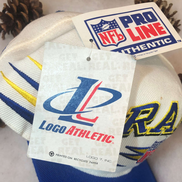 Vintage Deadstock NWT NFL Los Angeles Rams Logo Athletic Diamond Snapback Hat