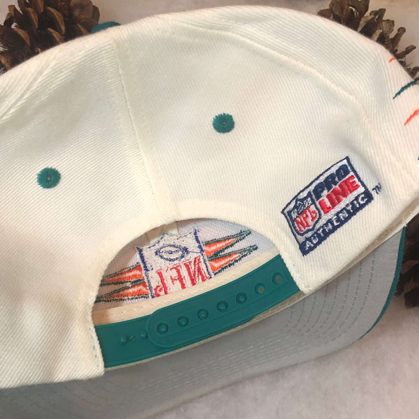 Vintage Deadstock NWOT NFL Miami Dolphins Logo Athletic Diamond Snapback Hat
