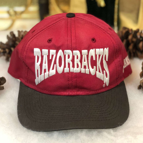 Vintage NCAA Arkansas Razorbacks Twill Snapback Hat