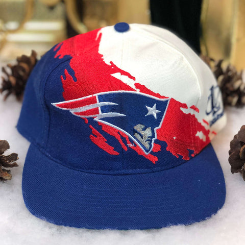 Vintage Deadstock NWOT NFL New England Patriots Logo Athletic Splash Snapback Hat