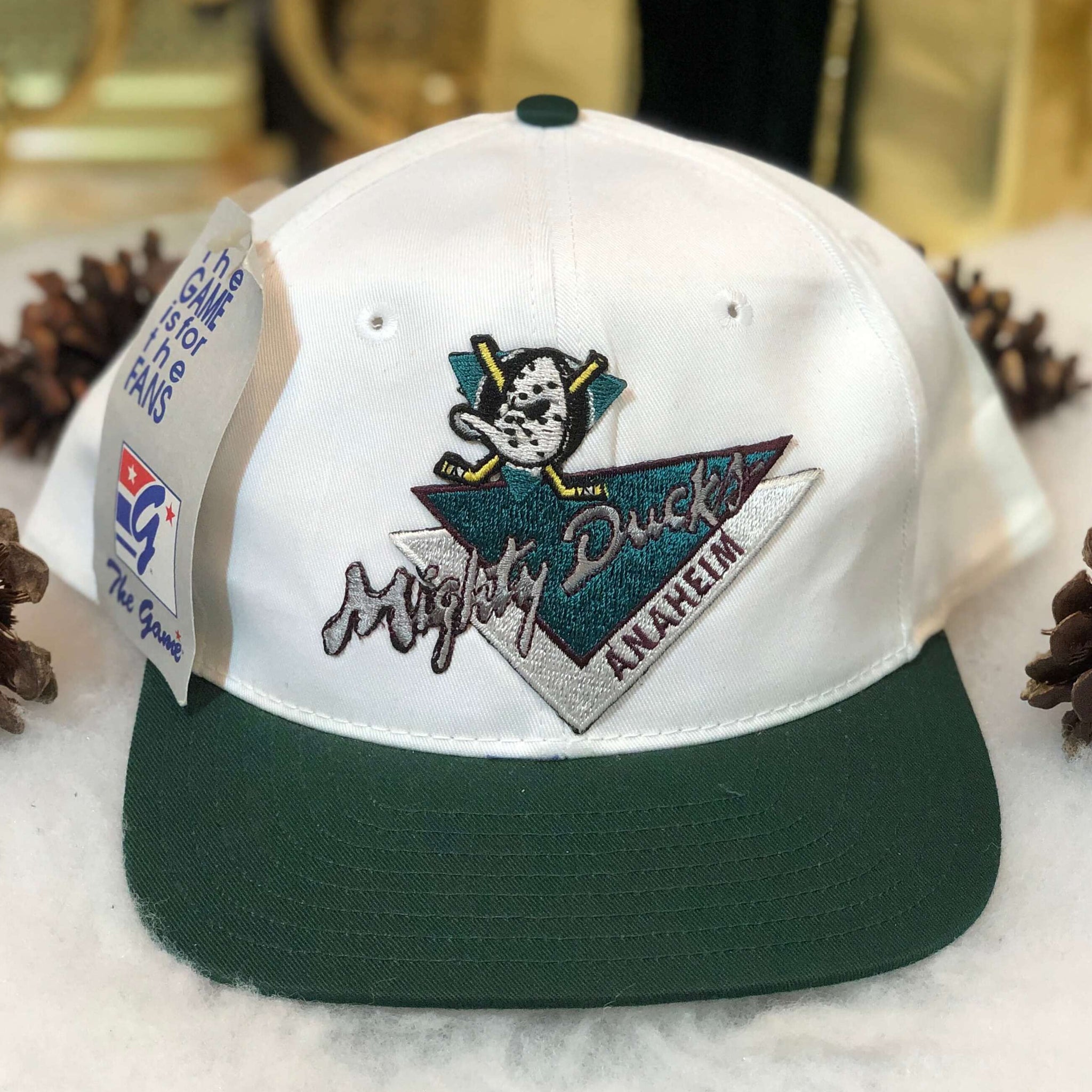 Vintage Deadstock NWT NHL Anaheim Mighty Ducks The Game Twill Snapback Hat