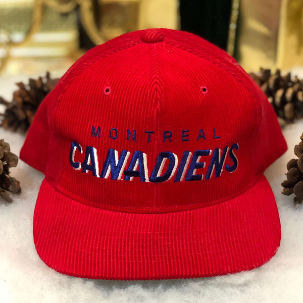 Vintage Deadstock NWT NHL Montreal Canadiens Starter Corduroy Snapback Hat