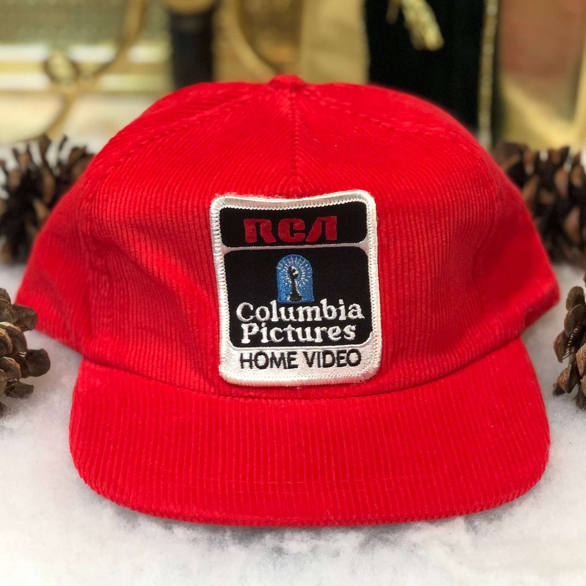 Vintage Deadstock NWOT RCA Columbia Pictures Home Video Corduroy Snapback Hat