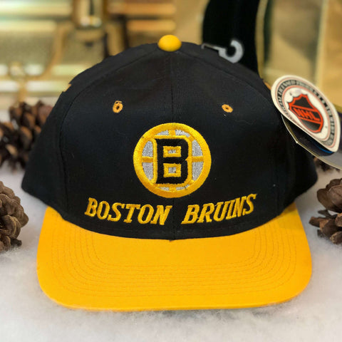 Vintage Deadstock NWT NHL Boston Bruins The G Cap Twill Snapback Hat