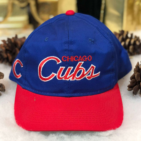 Vintage MLB Chicago Cubs Sports Specialties Script Twill Snapback Hat