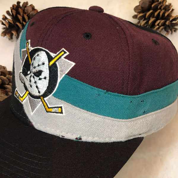 Vintage NHL Anaheim Mighty Ducks Starter Swirl Wool Snapback Hat
