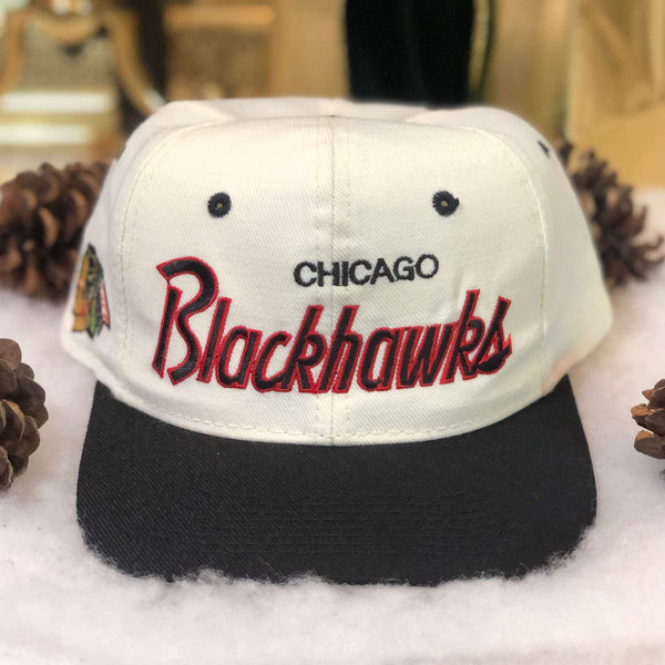 Vintage NHL Chicago Blackhawks Sports Specialties Script Snapback Hat
