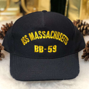 Vintage Deadstock NWOT USS Massachusetts BB-59 Snapback Hat