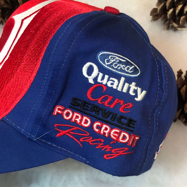 Vintage NASCAR Dale Jarrett Ford Quality Care Racing Big Logo Twill Snapback Hat
