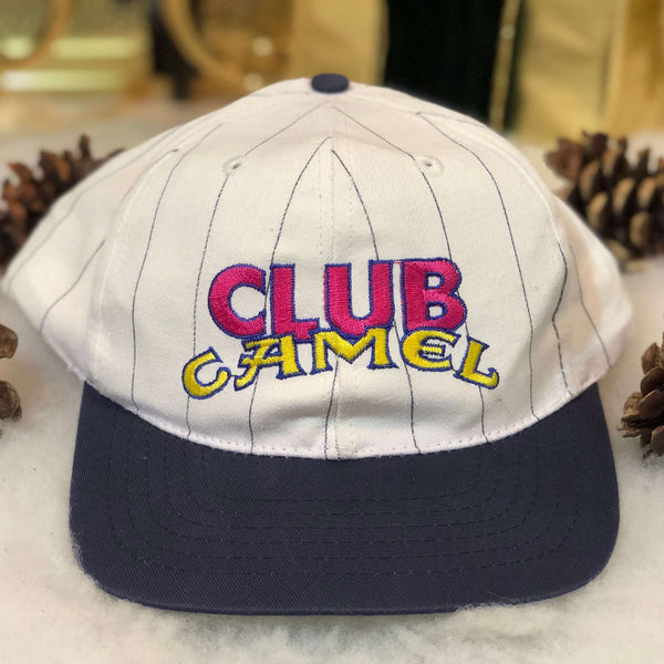 Vintage 1992 Club Camel Member Pinstripe Twill Snapback Hat