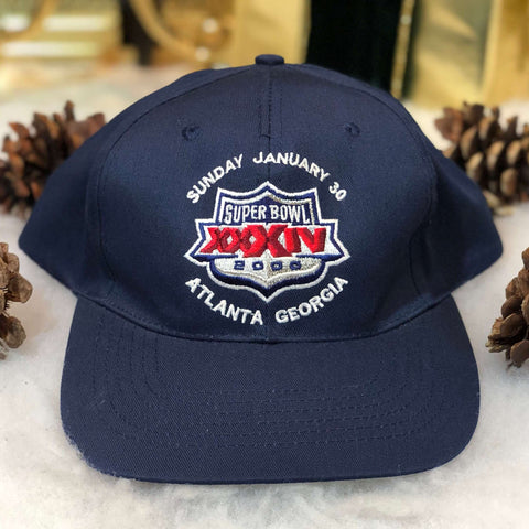 Vintage NFL Super Bowl XXXIV 2000 Atlanta Georgia Rams Titans Logo 7 Twill Snapback Hat
