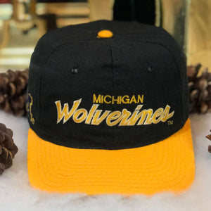 Vintage NCAA Michigan Wolverines Sports Specialties Wool Script Snapback Hat