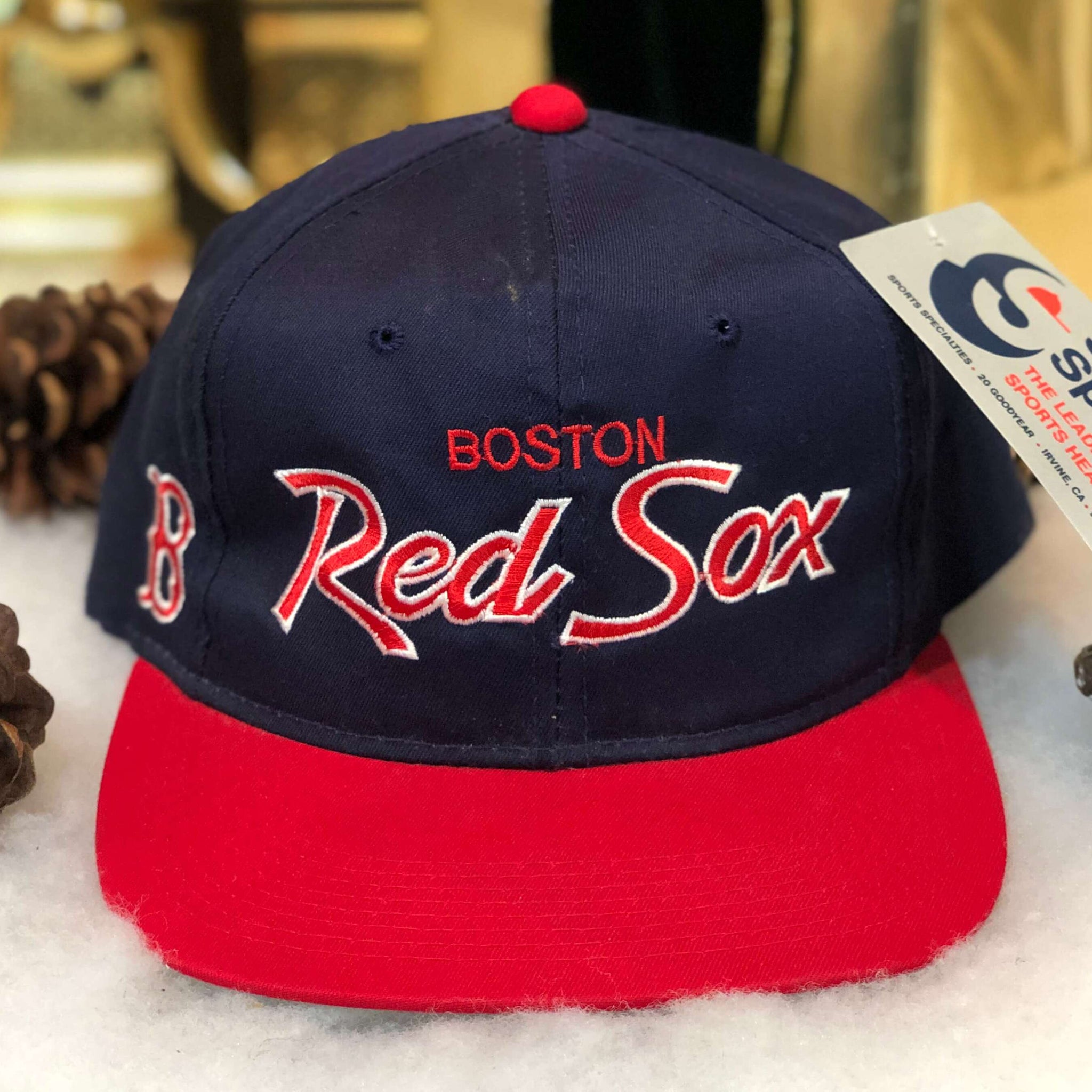 Vintage NWT MLB Boston Red Sox Sports Specialties Script Snapback Hat