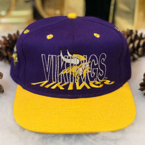 Vintage NFL Minnesota Vikings #1 Apparel Reflective Wool Snapback Hat
