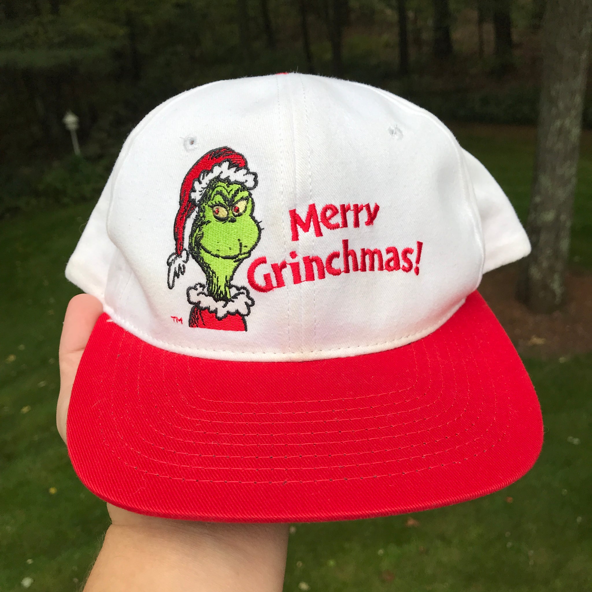 Vintage Dr. Seuss The Grinch "Merry Grinchmas!" Snapback Hat